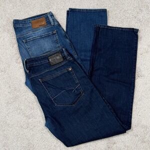 Mavi Zach Lot Of 2 Mens Straight Leg Blue Stretch Jeans 34x32 1 Pair Selvedge